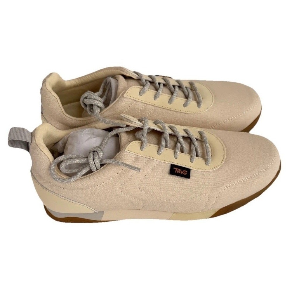 Teva Women's Size 9 Wyldland Birch Canvas Low Top Sneaker Walking Shoes White - Picture 5 of 10